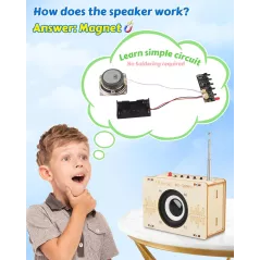 Kit Radio FM DIY Poraxy: LExpérience Scientifique STEM Amusante pour Enfants (8-16 ans)