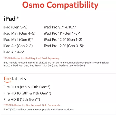 Osmo Little Genius: Jeux Educatifs Interactifs pour Enfants (3-5 ans) - Apprentissage Ludique iPad & Fire