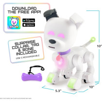 Dog-E Interactive Robot Dog with LED Lights, 200+ Sounds & App