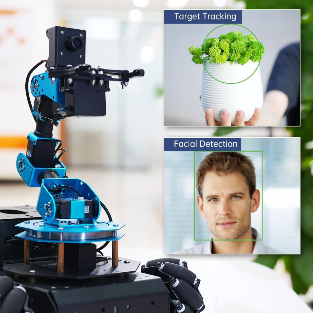 ROS Robotic Arm Kit with Raspberry Pi 5 8GB, AI Vision & 6DOF Control