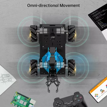 Bras Robotique IA ROS Raspberry Pi 5: Vision, 4WD Mecanum & Open Source - Lavenir de la robotique!