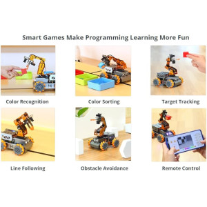 MasterPi Robotic Arm Car Kit for Raspberry Pi 5 | AI Vision & 5DOF Robotics