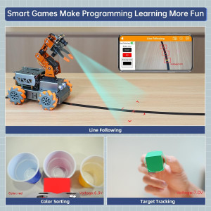 MasterPi Robotic Arm Car Kit for Raspberry Pi 5 | AI Vision & 5DOF Robotics