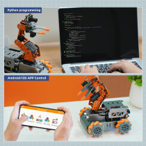 MasterPi Robotic Arm Car Kit for Raspberry Pi 5 | AI Vision & 5DOF Robotics