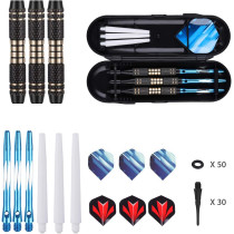Soft Tip Darts Set 18/20g - Brass Barrel, Aluminum Shafts & Extras