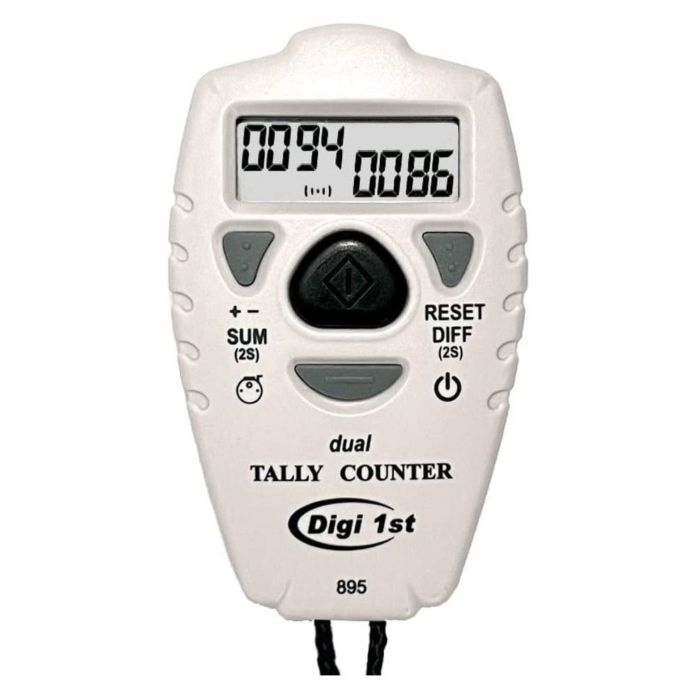 TC-895 Digital Dual Tally Counter – Electronic Up/Down Handheld Clicker