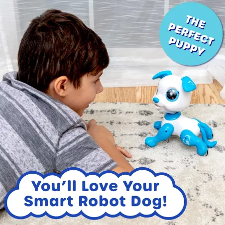 Chien Robot Télécommandé Bleu pour Enfants – LED & Sons Fun