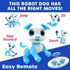 Robo Dog: Chien Robot Télécommandé Interactif - Marche, Danse & Sons! Jouet STEM Éducatif
