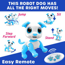 Robo Pets Robot Dog Toy for Kids - Remote Control, Interactive & LED