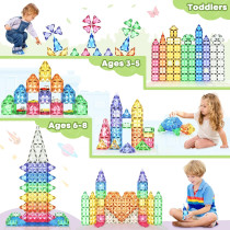 Blocs Magnétiques Enfants Jouets STEM Cadeau Anniversaire 3-8+