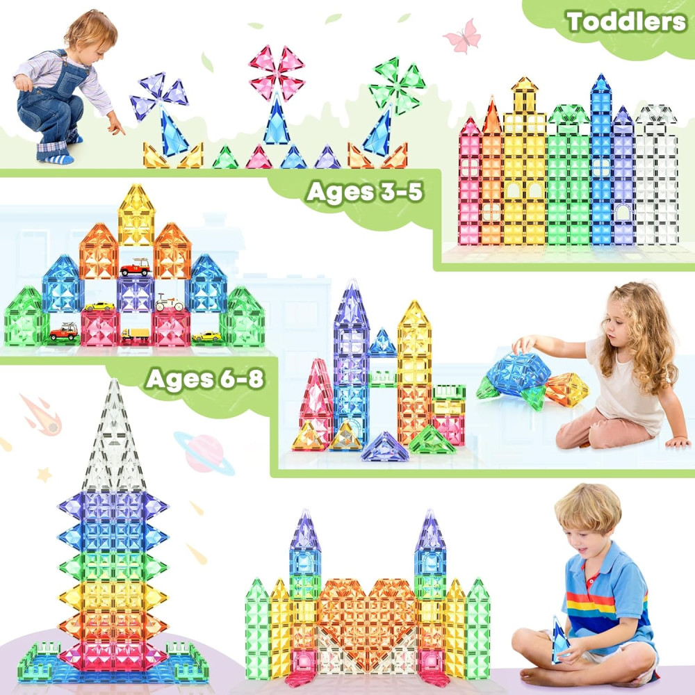 Blocs Magnétiques Enfants Jouets STEM Cadeau Anniversaire 3-8+