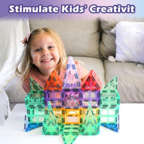 Magnetic Tiles Building Blocks Toy for Kids STEM Sensory Gift Ages 3-8+