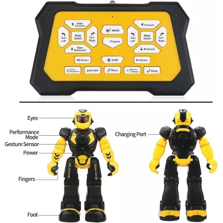 Robot Télécommandé Enfant - Programmable, Rechargeable, Intello