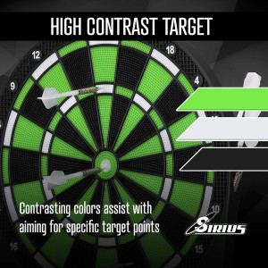 Fat Cat Sirius 13.5 Compact Electronic Dartboard - Black & Green