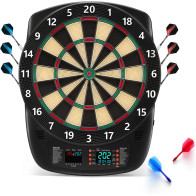 Electronic Dartboard Set with LED, Soft Tips, 6 Darts & Power Adapter