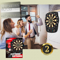 Electronic Dartboard Set with LED, Soft Tips, 6 Darts & Power Adapter
