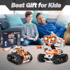 Kyanio Kit Robot 3-en-1: Créez, Programmez, Jouez! Robot STEM Télécommandé (560 Pièces)