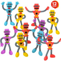 ArtCreativity Bendable Robot Figures - 12 Flexible Fidget Toys for Kids