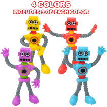 ArtCreativity Bendable Robot Figures - 12 Flexible Fidget Toys for Kids