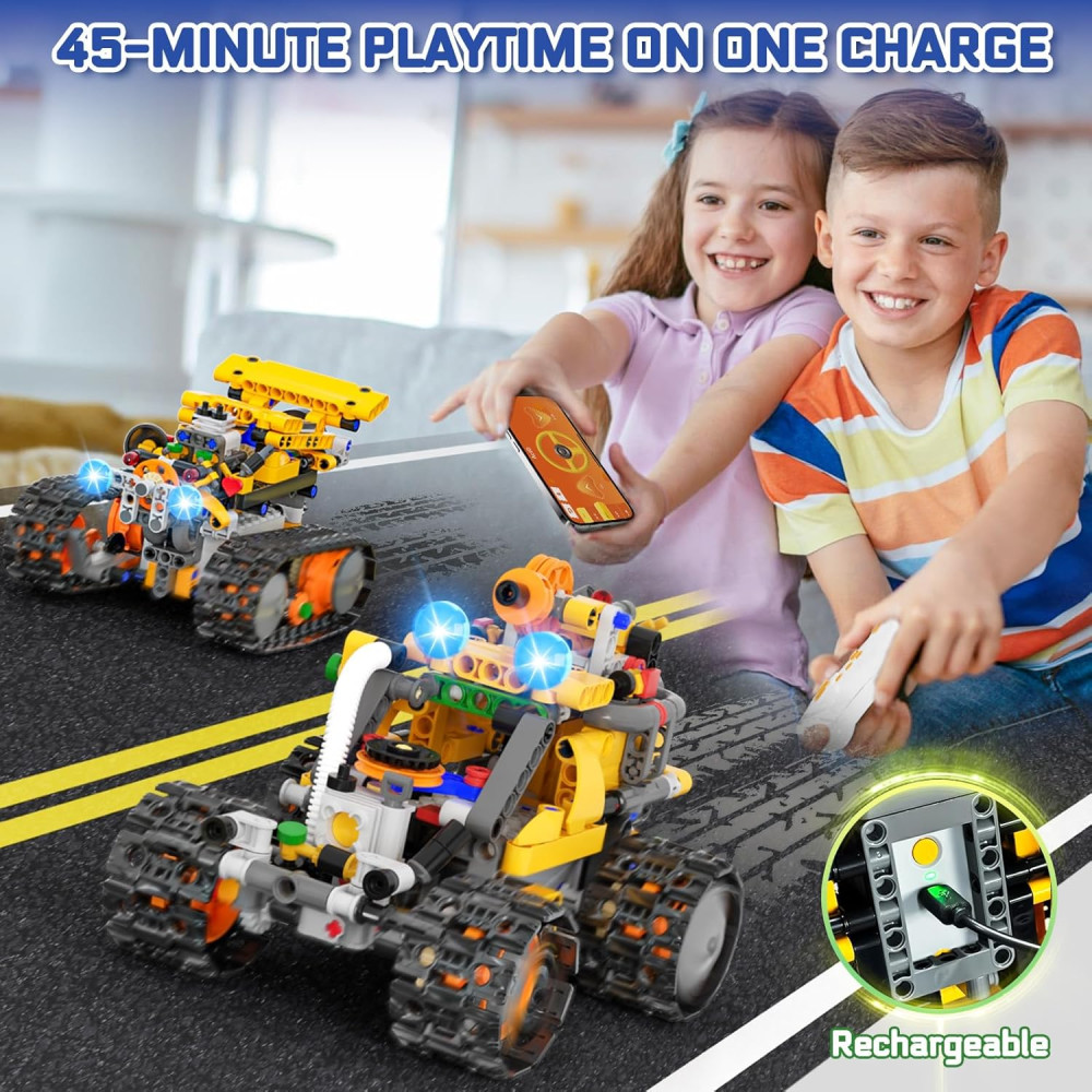 Kit Robot Rechargeable 4-en-1 pour Enfants & Adultes, 588 pcs