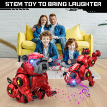 Robot Chien Télécommandé Rouge - Jouet Enfant 5-10 ans