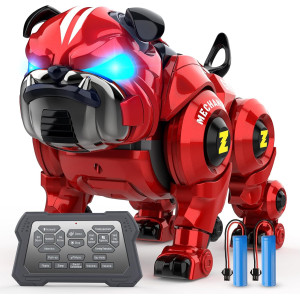 Robot Chien Télécommandé Rouge - Jouet Enfant 5-10 ans