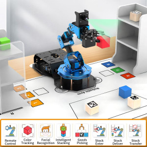 ROS Robotic Arm Kit with Raspberry Pi 4B 4GB | FPV AI Vision 6DOF