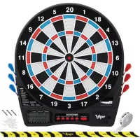 Cible de fléchettes électronique 15.5 – 32 jeux, score auto, 8 joueurs, kit complet + livraison gratuite!