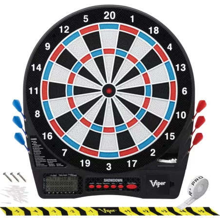 Cible de fléchettes électronique 15.5 – 32 jeux, score auto, 8 joueurs, kit complet + livraison gratuite!