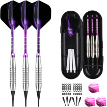 Colorful Soft Tip Darts Set - 18g & 21g with Flights & O-Rings