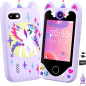 Kids Smart Phone Toy - Dual Camera, Learning Games, Unicorn Case, 32GB - Ages 3-6