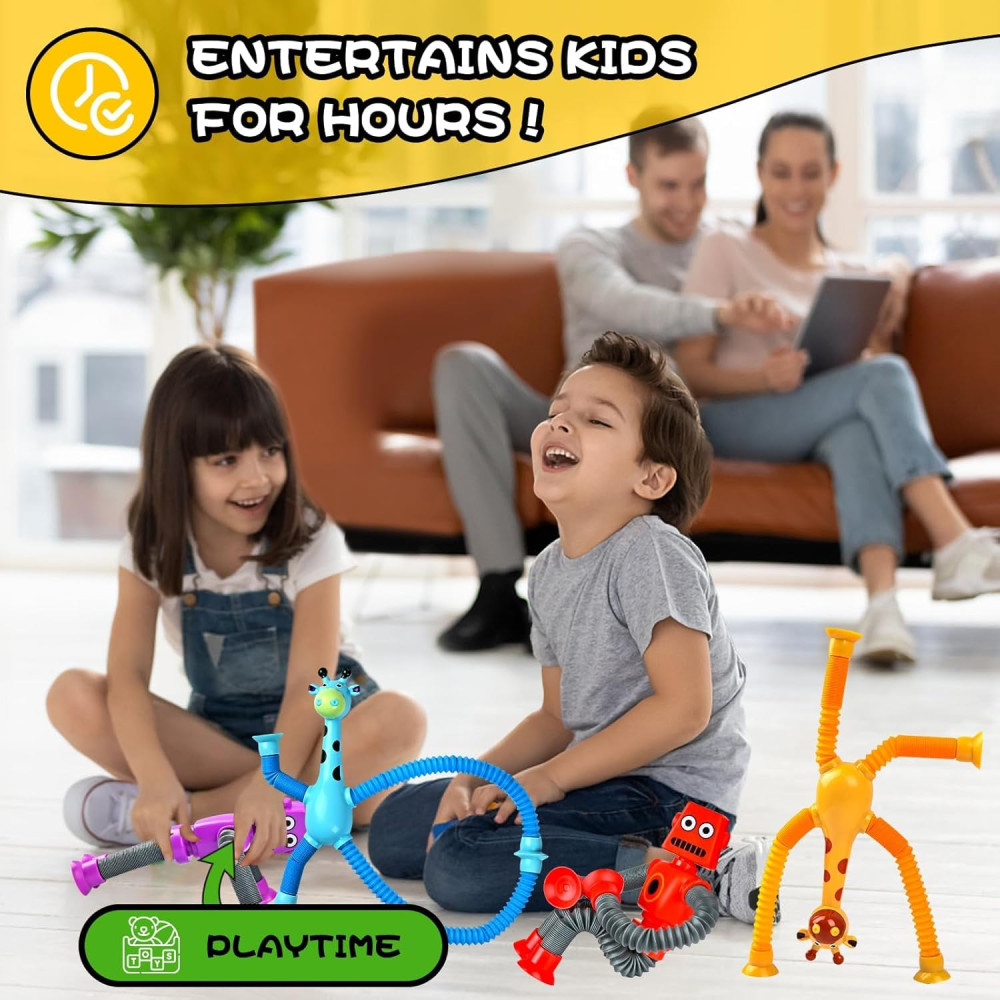 Jouets Sensoriels Robot 4 pcs pour Enfants 3-9 ans