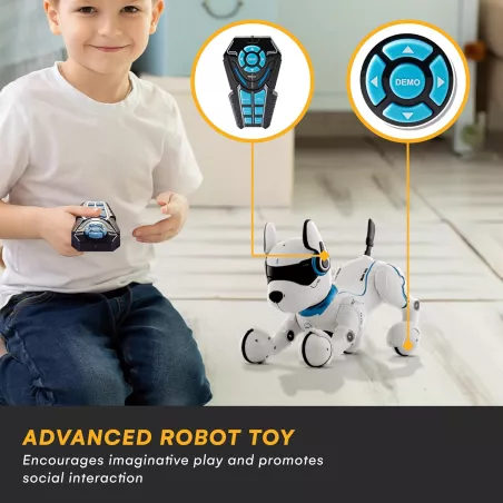 Chien Robot Rechargeable Interactive pour Enfants 5-7 ans