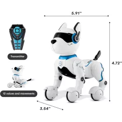 Robot Chien Interactif Intelligent: Commandes Vocales, Programmable, Danse - Le Cadeau Éducatif Parfait!