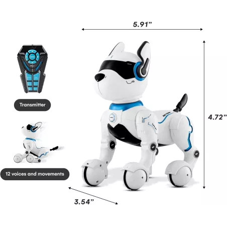 Robot Chien Interactif Intelligent: Commandes Vocales, Programmable, Danse - Le Cadeau Éducatif Parfait!