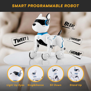 Top Race Rechargeable Robot Dog for Kids 5-7 – Interactive & Programmable