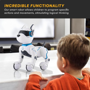 Chien Robot Rechargeable Interactive pour Enfants 5-7 ans