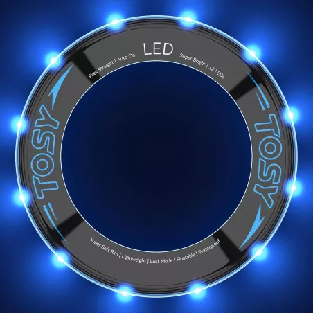 Anneau Volant LED TOSY: Jeux de Plein Air Lumineux, Rechargeable, Étanche – Fun Garanti Jour et Nuit!