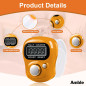 Amble Digital Finger Counters 12-Pack: Handheld Tally Clicker with LCD - Perfect for Counting & Tracking!