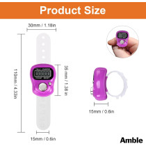 Amble 12 Pack Electronic Finger Counter with 5 Digit LCD Display
