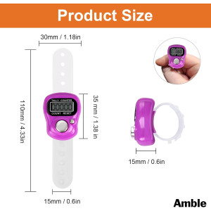 Amble 12 Pack Electronic Finger Counter with 5 Digit LCD Display