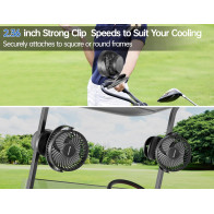 Rechargeable Golf Cart Fan for EZGO Club Car Yamaha – 4-Speed Clip-On