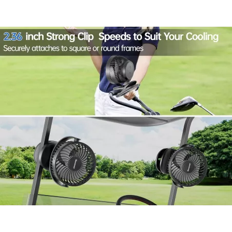 Ventilateur Rechargeable Golf Cart pour EZGO Club Car Yamaha