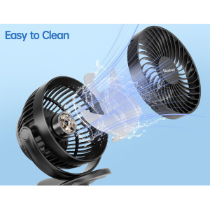 Rechargeable Golf Cart Fan for EZGO Club Car Yamaha – 4-Speed Clip-On