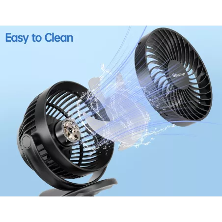 Ventilateur Golf Rechargeable: 13h dautonomie, Clip 360°, USB-C - Idéal Chariot EZGO/Club Car!