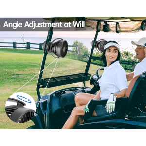 Rechargeable Golf Cart Fan for EZGO Club Car Yamaha – 4-Speed Clip-On