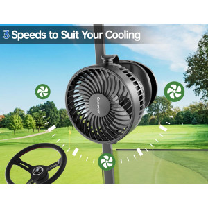 Ventilateur Rechargeable Golf Cart pour EZGO Club Car Yamaha