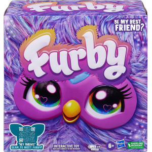 Purple Furby Interactive Plush Toy with 15 Fashion Accessories for Kids