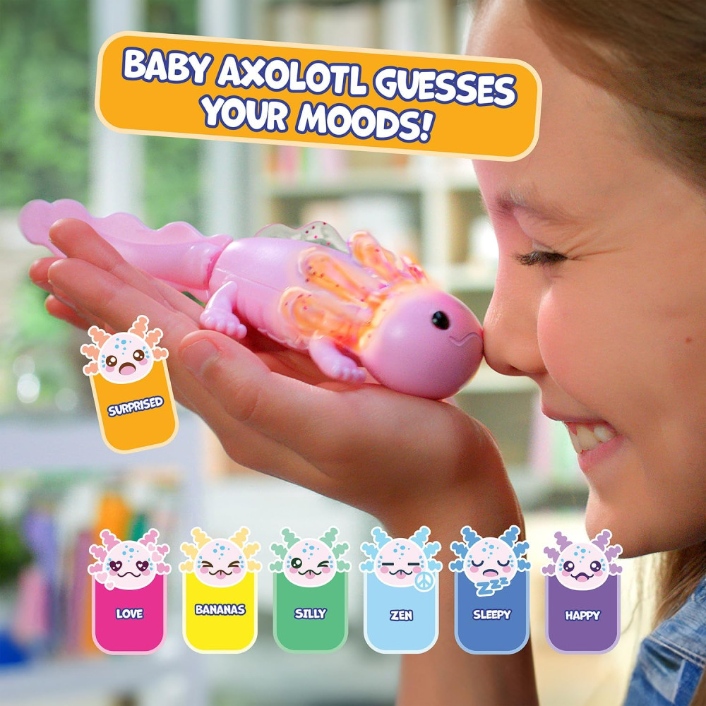 Axolotl interactif Alix avec piscine gonflable et lumières