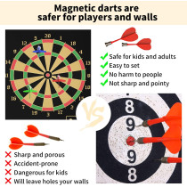 Jeu de fléchettes magnétique Mixi pour enfants, 12 fléchettes